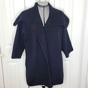 Vince Wool Wrap Cardigan Sweater Blavk Size XS